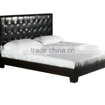 Post-modern leather queen bed (A-B34)