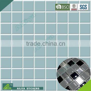 BSCI factory audit eco-friendly UV printing crystal epoxy room decor green tile stickers