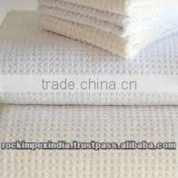 WHITE WAFFLE WEAVE KITCHEN TOWELS
