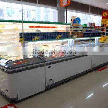 supermarket meat display freezer/island case/supermarket refrigeration equipment