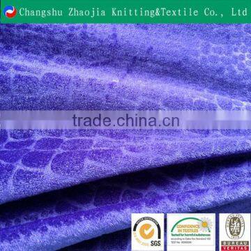 China supplier crocodile wholesale embossed upholstery velvet fabric ZJ011-2