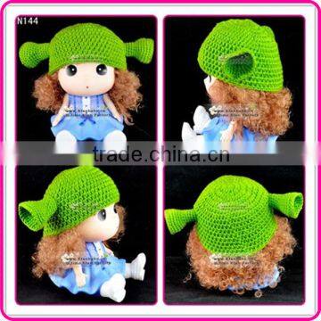 knitted baby christmas hat baby crochet shrek beanie hat custom winter beanie for newborn