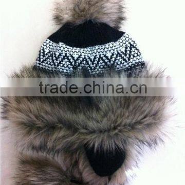 Knitting Winter Hat With Fur photo-3