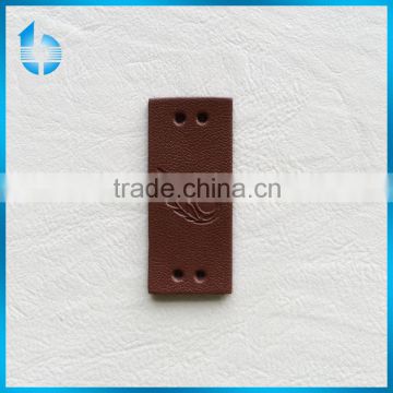 Custom synthetic leather label patch tag for PU bags