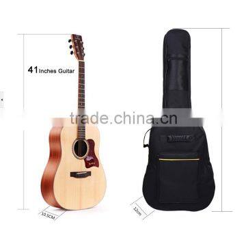 High quality Guitar Gig 41inch 600D acoustic guitar bag with 5mm sponge custom order own logo wholesale