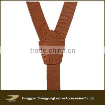 New Design Skinny Men Genuine Leather Suspender