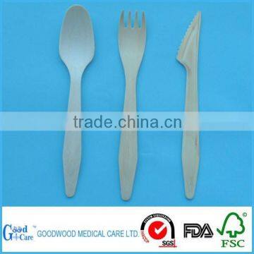 Disposable wooden utensils