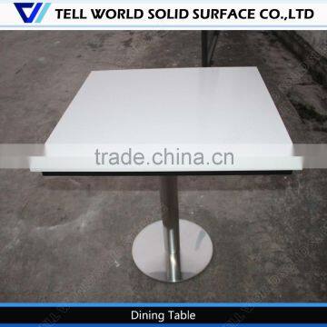 Modern TW square dining table solid surface dining table set with chair