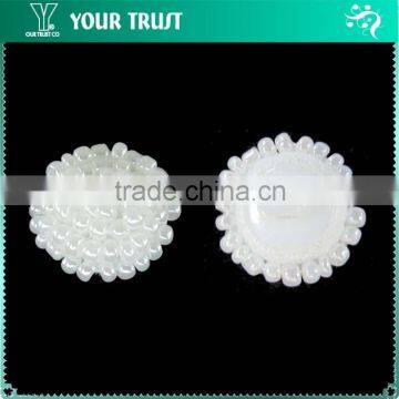 2MM White Pearl Sew-On Cover Fancy Ladies Fashion Pearl Button