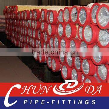 DN125 5" concrete pump hardened pipe 2000mm - 4.5mm thick-twin wall collar