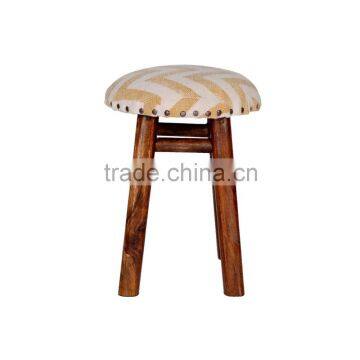 Natural Furnish upholstery Wooden Stool for kids