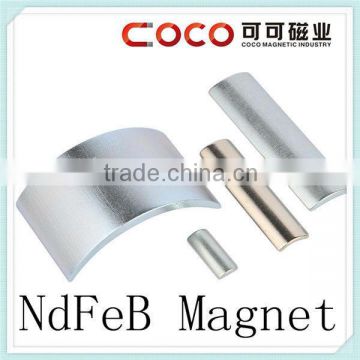 various size arc shape sintered neodymium magnet for motor