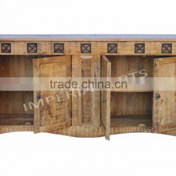Indian Mango Wood 2 Double Door Side Board