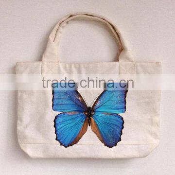 Canvas Tote Bag, wholesale stylish new canvas tote bags butter fly printed tote bag