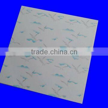 High quality waterproof fireproof pvc ceiling panel for indor decorative(595*595*7mm)