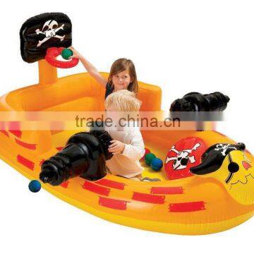 yellow water sport inflatable boat,kids cartoon inflatable boat for fun