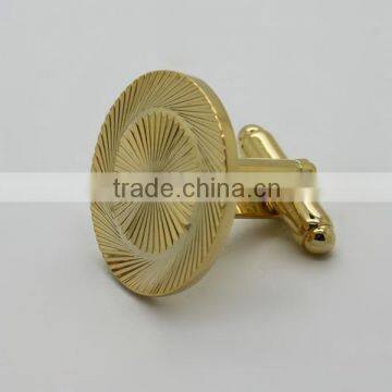 Gold color metal cufflinks factory china