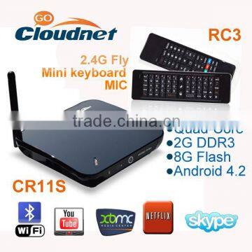 Cloudnetgo CR11S set-top boxes stream smart tv box iptv arabic RK 3066 android 4K tv box