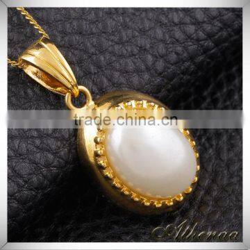 High Quality Single Stone Fake Pearl Korean Pendant Diamond Pendant Jewelry photo-2