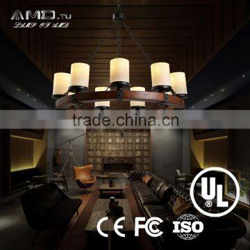 American Rural Style Beauty Lamp Glass Iron Lighting Pendant Light photo-2