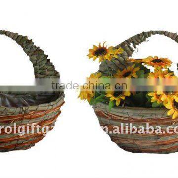 Nature Red Rattan Wall basket- Nature Red Rattan wall flower pot