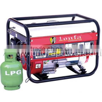 China Supplier (LONFA) 2KW/3KVA Honda Engine Power LPG Gas Generator Set