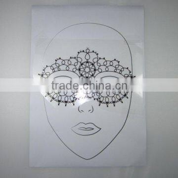 Wholesae Halloween Cartoon Cat Whisker Rhinestone Temporary Eye Tattoos Crystal Eye Sticker Safe Makeup Face Tattoos Factory photo-2