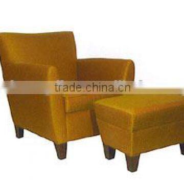 Chinahotel furniture hotel lounge chair with ottoman YG7006