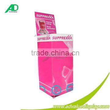 Manufacturer cardboard dump bin box display , paperboard display for supermarket advertising