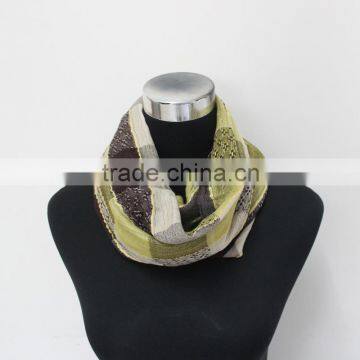 Plain taupe men scarf of tartan patterns