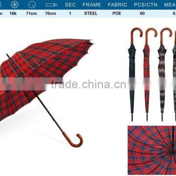 16 ribs big sun and rain straight umbrella/anti uv protection sun umbrella