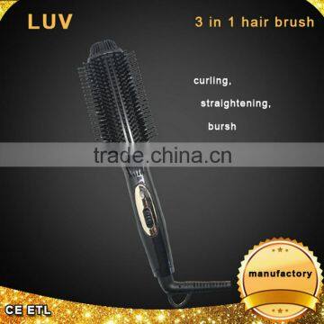 2016 Hot sale 3 in 1 hair straightener and curling iron,hair curling iron with usb cord