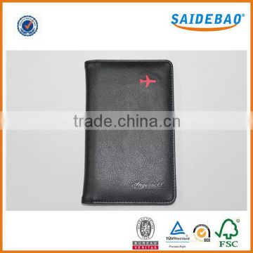 Top quality passport holder with card holder,Beautifully made leather passport cover/travel wallet with custom logo