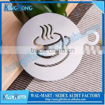 Hot sale stainless steel Latte art coffee stencil