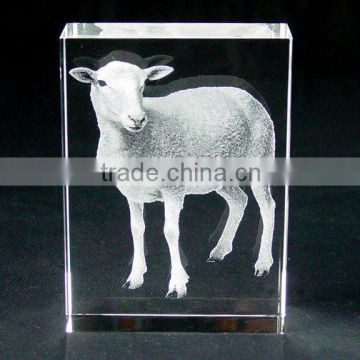 pure crystal 3D laser animals for souvenir gift (R-0017)