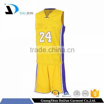 Daijun OEM latest high quality polyester cheap youth basketball uniforms