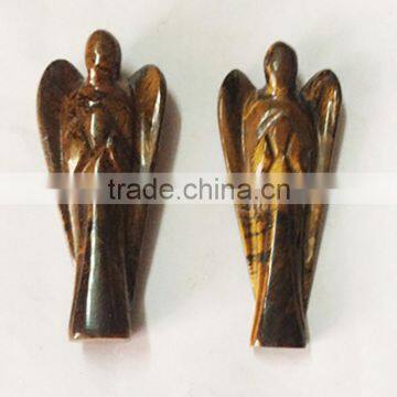 2015 Semi-Precious Stone Crafts Classic Tiger Eye 2INCH Angels - Prime Exports photo-2