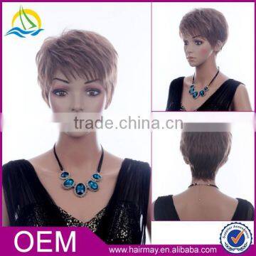 Top selling Fashion lady short curly women short synthetic wigs