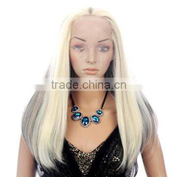 Whoesale Cheap Ponytail Lacefront Blonde Wig Ombre Synthetic Lace Front Wig photo-2