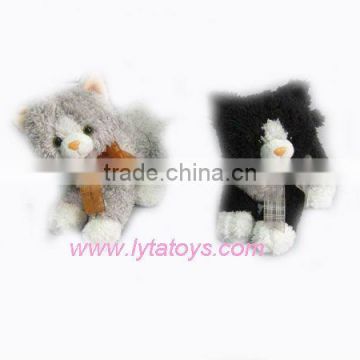 2015 Hot-selling Soft Black and White Plush Cat