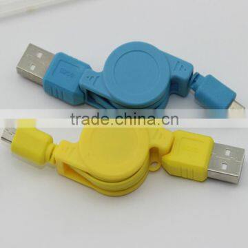 Most popular colored retractable micro usb cable data line