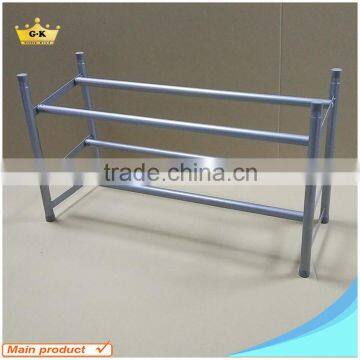 Cheapest Extendable and Stackable 2 Tier 12 pairs Shoe Rack Silver Color Powder Coating