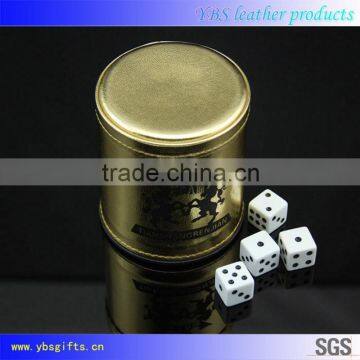 fashionable design genuine leather dice cup in shenzhen factory