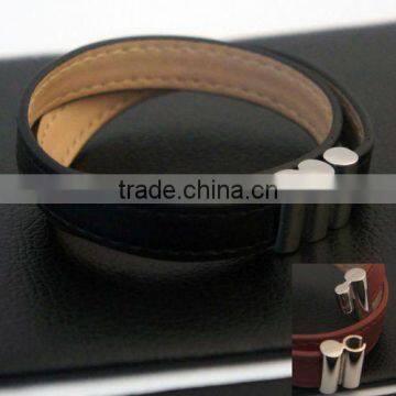 High Quality leather bracelet clasps magnetic,MOQ 2ps per stye