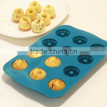 Mini Bundt Cake Pan Bread Chocolate Bakeware Silicone Mold