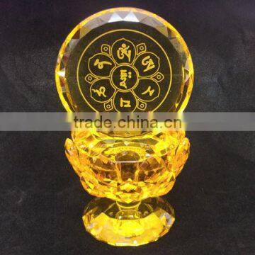 K9 beautiful hot sale yellow crystal flower