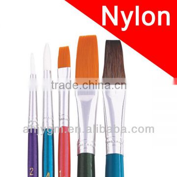 6pcs Nylon Hair Wooden Handle Artist Brush/professional artists painting brushes