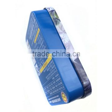 small blue sliding candy tin box consist of 2 pcs