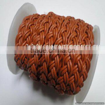 Braided Leather Round Braided Leather Cord photo-3