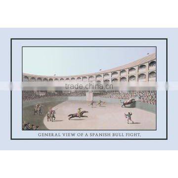 General View of a Spanish Bull Fight 24x36 Giclee